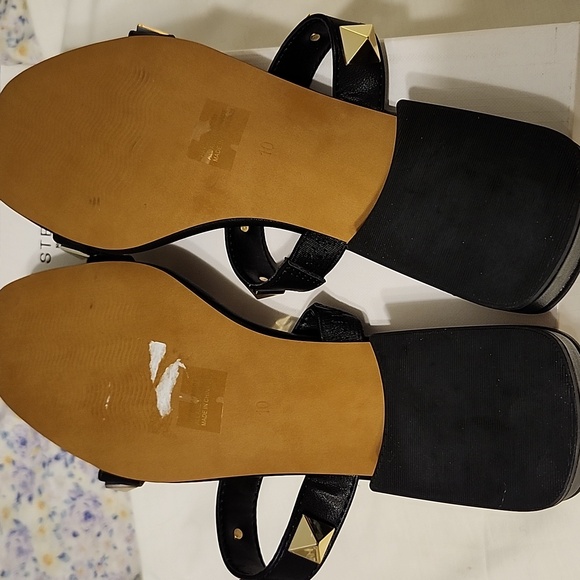 Steven New York Black And Gold Stud Sandals Sz.10 - Picture 4 of 4